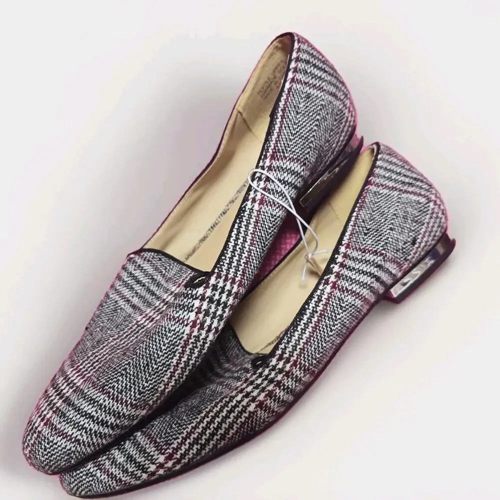 Ann Taylor Heritage Plaid Old Money Ballet Flats Rounded Toe Size 9 M - Picture 2 of 7